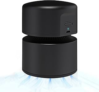 Cuteefun Aspiradora de Mesa Eléctrica, Mini Aspiradora Recargable, 120 Minutos de Funcionamiento, Función de Apagado Automático, Aspiradora de Mano de 360° Inalámbrica para Escuela, Hogar, Negro