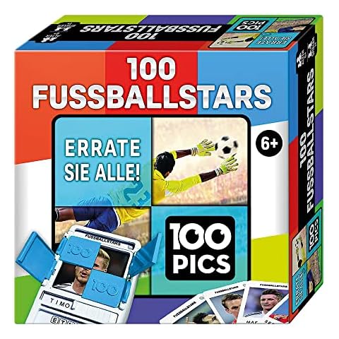 100 PICS 20208047 Quiz Football Stars, Educational Whole Family, Brainteaser, Travel Game for Adults and Children from 6 Years Cover