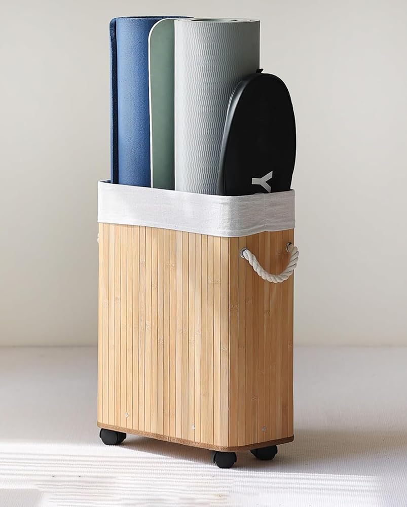 Cesta De Almacenamiento De Estera De Yoga, Organizador De Alfombrillas De Yoga Móvil, Rodillo Y Bloque De Espuma De Almacenamiento, Accesorios De Fitness, Organizador De Gimnasio En Casa