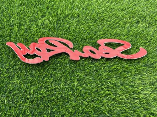 Image of 4pcs Sea Ray Searay SR Wave Script etters Boat Nameplate Emblems 3D Badge Sticker (Chrome)