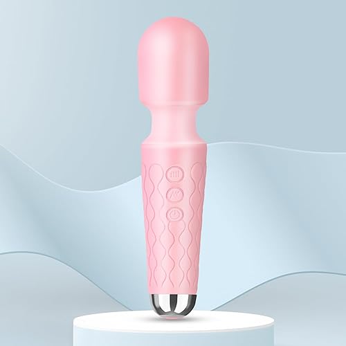 Masajeador personal, función de varita de mano, silencioso e impermeable, 20 velocidades, 8 patrones, vibración inalámbrica para cuello, dolor de