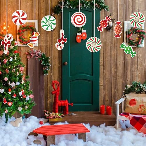 Image of 45PCS Christmas Candy Cutouts for Bulletin Board Decoration, Christmas Candies Paper Cut-Outs Candy Cut Outs for Christmas Party Home School Classroom Bulletin Boards Decorations
