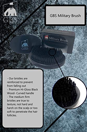 G.b.s Men's Military Style Hair Brush With Dual Bristle, Black #TOP1