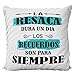 Cojín La Resaca Dura un Dia los Recuerdos Son para Siempre, Regalo Cumpleaños Aniversario Divertido Detalle Amigo Amiga Original para el para Ella