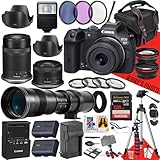 Canon EOS R7 Mirrorless Camera with RF-S 18-45mm f/4.5-6.3 IS STM, RF-S 55-210mm f/5-7.1 IS STM and 420-800mm f/8.3 HD Telephoto Zoom Lens + 128 GB Memory + More (38pc Bundle) (Renewed)