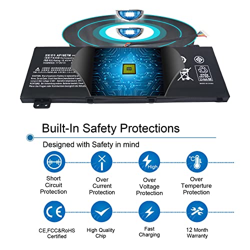 Laptop Ap18E7M Ap18E8M Battery For Acer Nitro 5 An515-54 An517-51 An517-52 An515-55 An515-52 An515-43 An515-44 An515-45 Nitro 7 An715-51 Aspire 7 A715-74G, Predator Helios 300 Ph315-52 Ph315-53 #TOP2