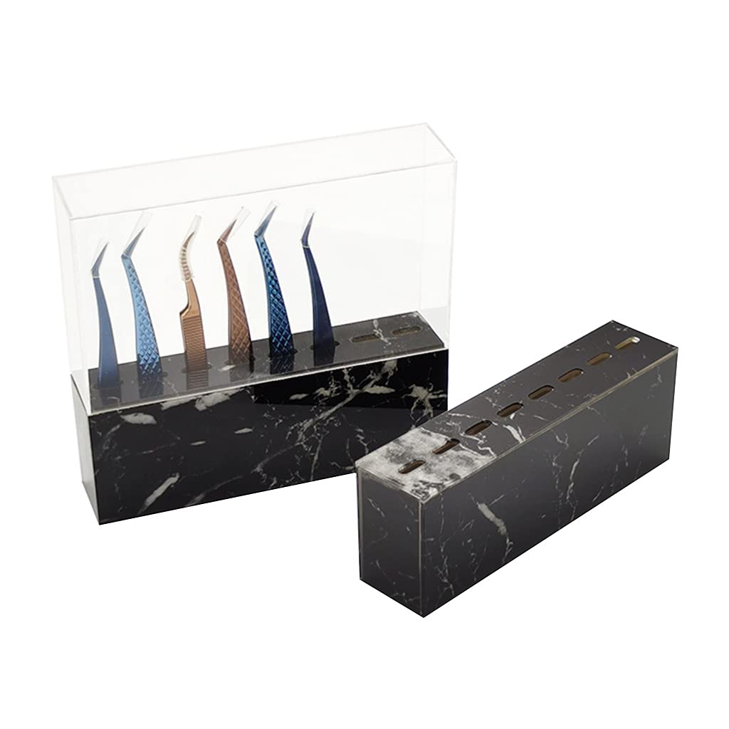 Acryl Pinzettenhalter Mit Staubschutz – 6-Loch Und 8-Loch Display Für Salon Und Zu Hause