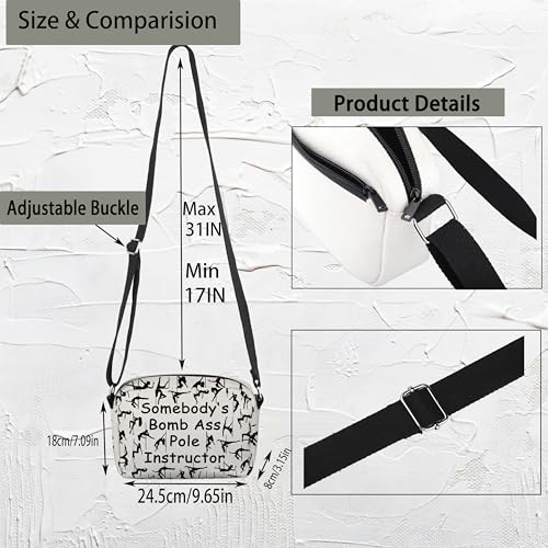 Pole Dancing Gift Somebody's Bomb Ass Pole Instructor Crossbody Bag Pole Teacher Gift For Dancer2