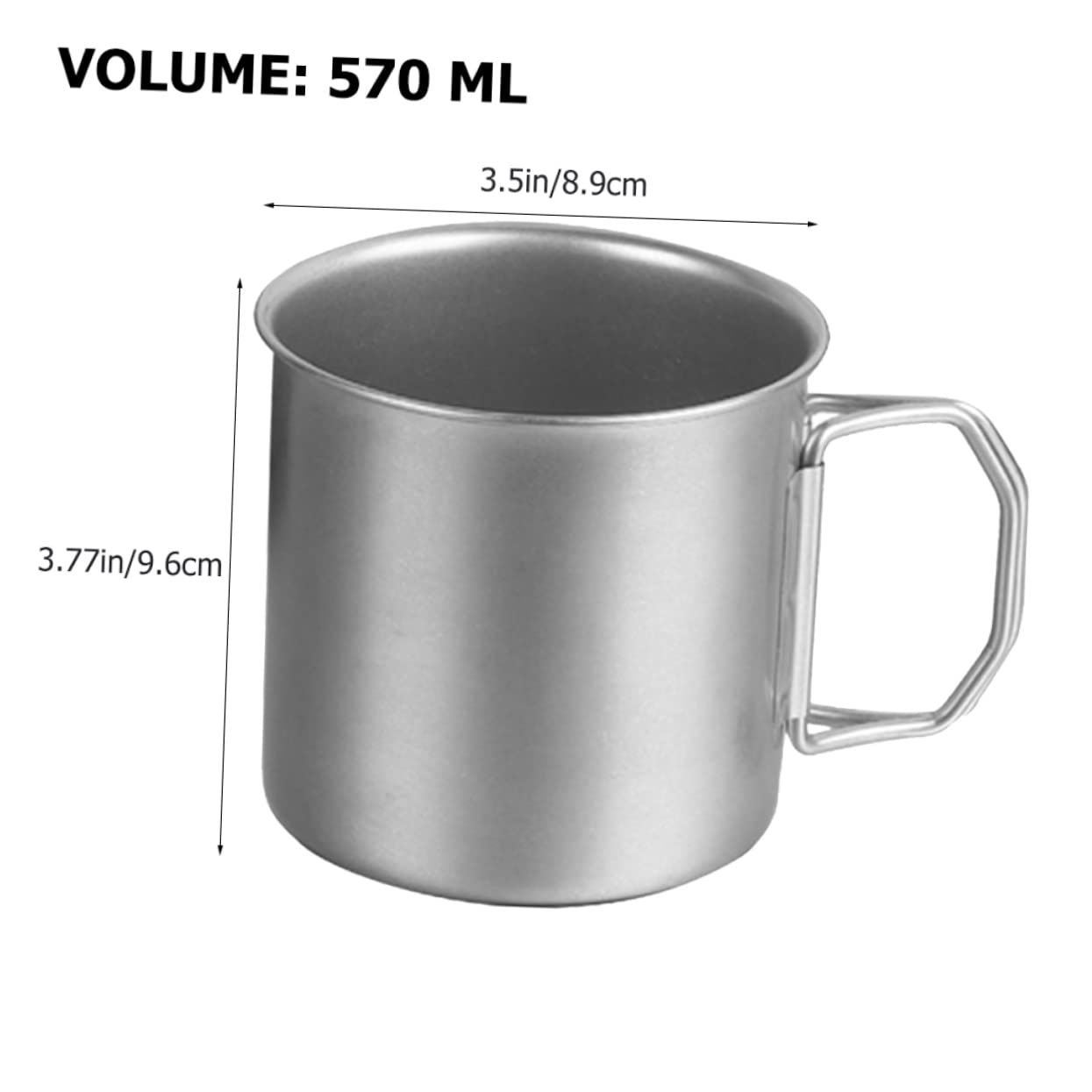 MUSISALY Outdoor Collapsible Camping Mug Portable Water Cup with Folding Handle for Hiking Travel and Picnics Multi Function Drinkware for Beverages