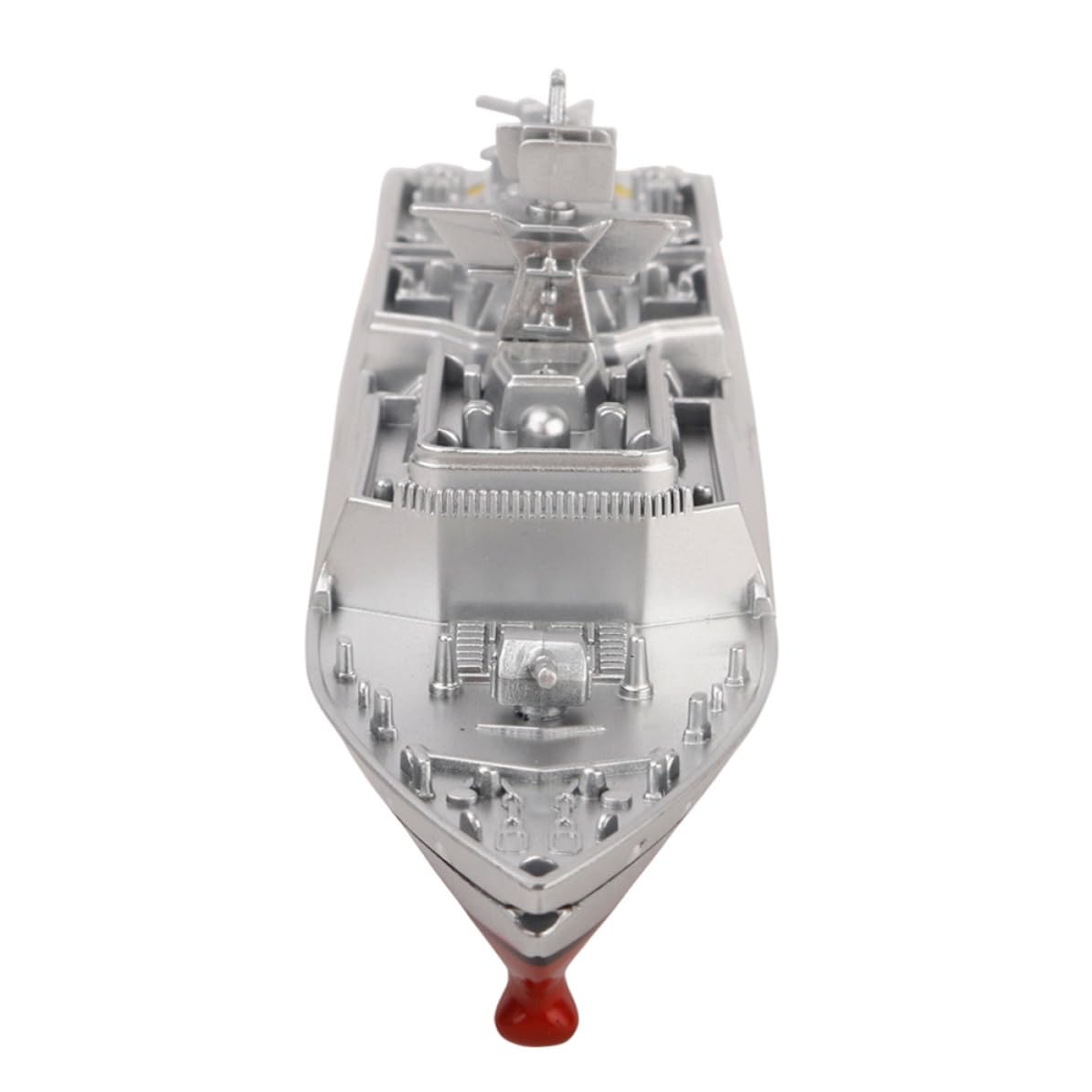 Hemobllo Motoscafo Telecomandato Portaaerei Giocattolo ad Alta Velocità e Spegnimento Automatico fuori Dall'acqua in Plastica e Metallo Argento