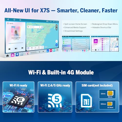 Image of Eonon 6+64G Wireless CarPlay Android Auto Car Stereo Compatible with BMW 5 Series 1995-2002 (E39), 7 Inch Touchscreen Car Radio with Bluetooth, AM /FM, SWC, GPS Navigation, WiFi, E39X7S