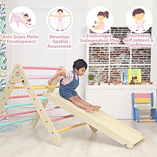 Ariro-Pikler-Triangle-Climbing-Frame-with-Two-Sided-Ramp-Holds-Upto-40kg-Adjustable-Frame-with-Slide-and-Climber-Ramp-for-Baby-Boys-and-Girls-for-1yr-to-3yr-Toddlers