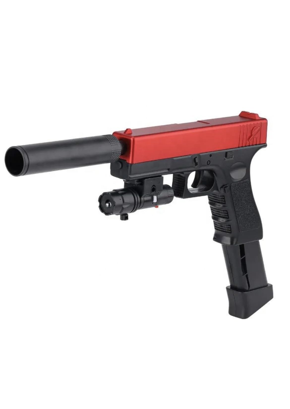 GelBall Blaster Electric with 30,000 Gel Balls & Safety Eyewear, Automatic Splatter Ball Rechargeable Outdoor Shooting Game for Teenagers and Adults Black&Red 14+