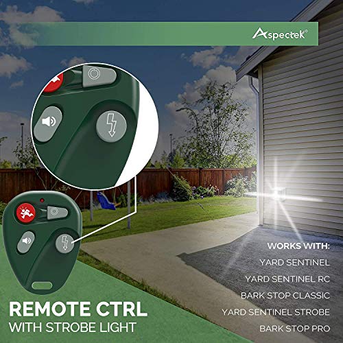 Aspectek Ultrasonic Outdoor Animal Pest Repellent, Yard Sentinel Rc Pest Repeller Pest Control With Motion Detector, 4 Key Remote - Rodents, Cats, Rats, Mouse, Mice, Deer, Bear, Raccoon, Sound Frequency: 15 Khz -18 Khz #TOP3