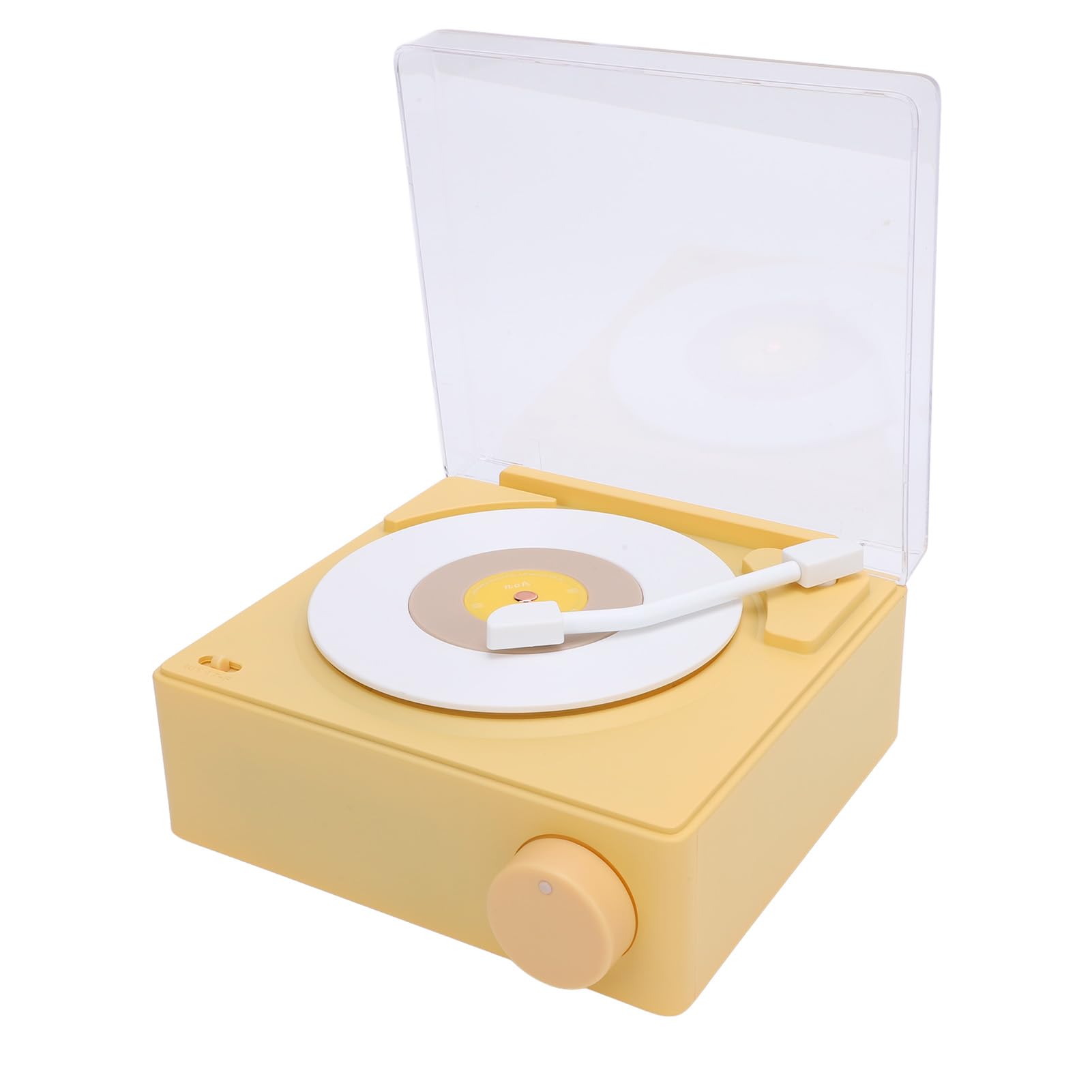 SIXRUN Altavoz Bluetooth con Tocadiscos, Altavoz Inalámbrico ABS con Reloj Despertador, Batería Integrada de 1200 MAh, Compacto de 15,5 X 6 X 13 Cm para el Hogar, Dormitorio, Escritorio, Oficina