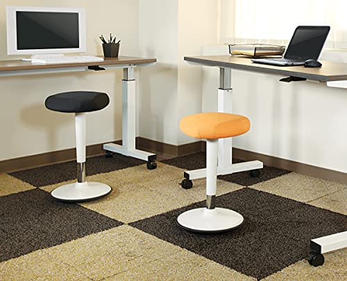 Image of Office Star Active Seating Adjustable 24-34 Inch Height and 360-Degree Wobble Design Perch Seat with Non-Slip Base, Orange