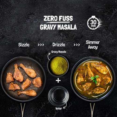 Image of Kilrr Chicken Gravy Masala, Variety Pack of 3 | Curry No. 9211, Kaalimirch ki Haddcurry and Palak Ka Panchnama | Zero Fuss Cooking and Ready in 30 Minutes | Just Add 500g Chicken