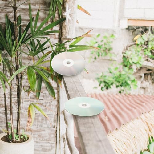 Discos reflectantes de pájaros VICASKY de plástico plateado para ahuyentar en jardín 4