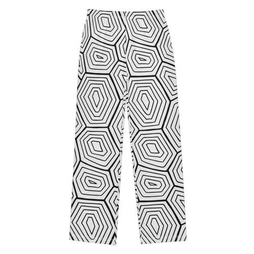 Sea Turtle Shell Boys Long Pants Soft Trousers Elastic Waist Kids Lounge Bottoms with Pockets S-XL