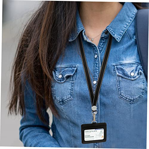 Porte-badge transparent avec lanière titulaire identité bureau