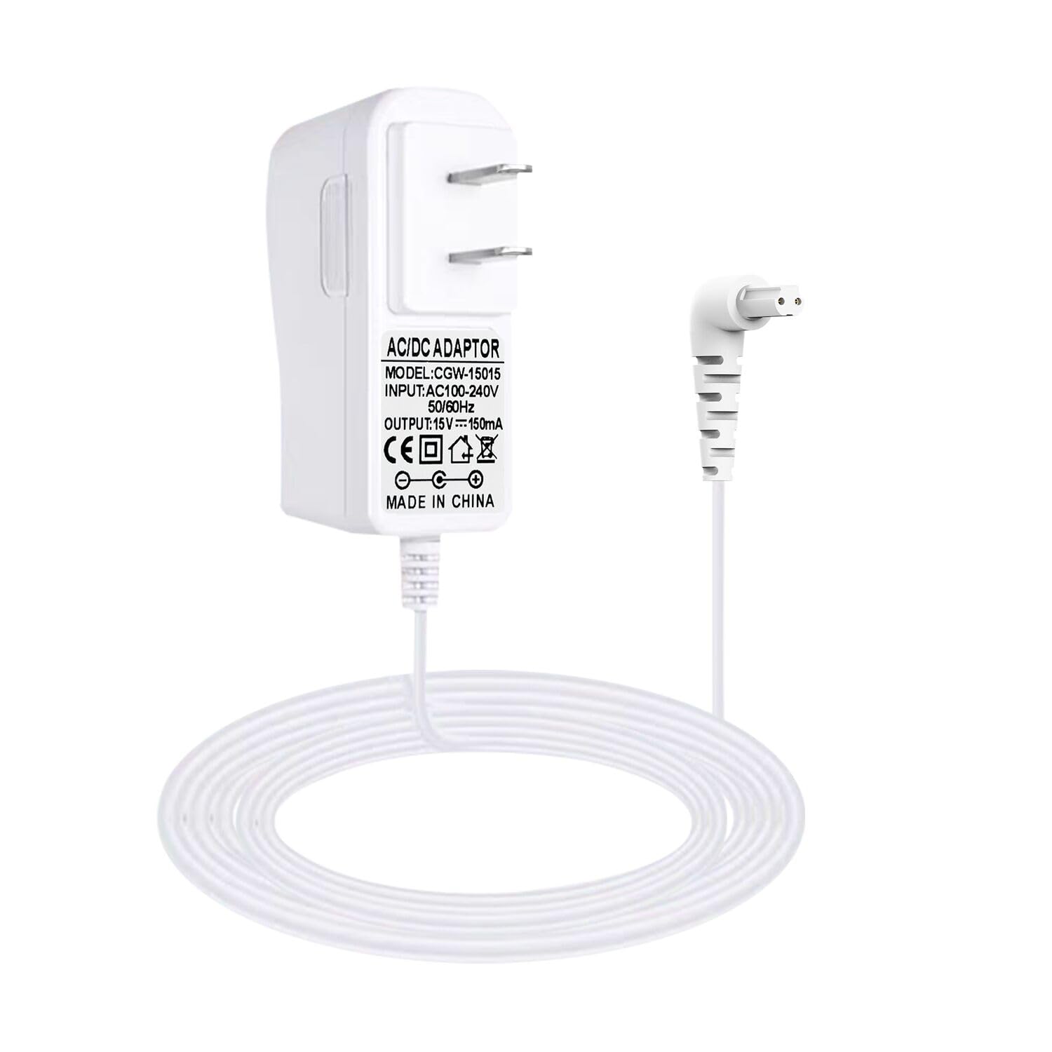 15V Charger Compatible with Black and Decker Handheld Vacuum - Power Cord for Dustbuster (15V 150MA, 2-Year Warranty)