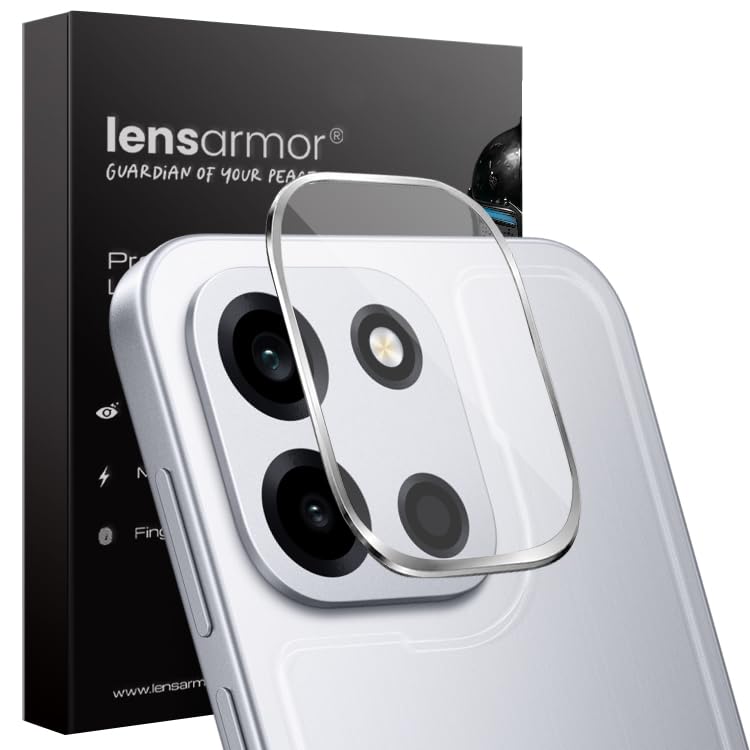 Image of Lensarmor Compatible with OnePlus Nord 6 Silver Camera Lens Protector (1 Pack) - Premium 9H Tempered Glass, Military-Grade Protection, Ultra-Clear Transparency & Case-Friendly Design