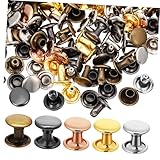 SEWACC 100 Piezas De Remache De Plano Remache De Doble Cara Remaches Mixtos Troqueles Sujetadores A Presión Remaches De Doble Tapa Sujetadores De Remaches Piquet Artesanía