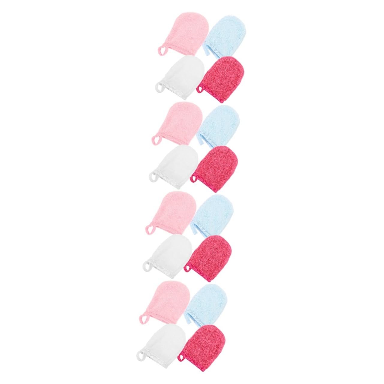 WOONEKY 16stücke Waschbare Gesichtshandschuhe Wiederverwendbare Gesichtsreiniger Für Sanfte Make-up-entfernung Und Hautpflege Für Hauttypen Hypoallergen Und Komfortabel