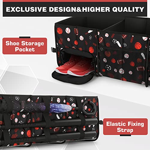 Simniam Trunk Organizer For Suv 95L, Portable Car Storage Organizer, Thickened Car Organizer With Sturdy Hooks, Suitable For Travel, Field Dinners, Supermarket Shopping #TOP3