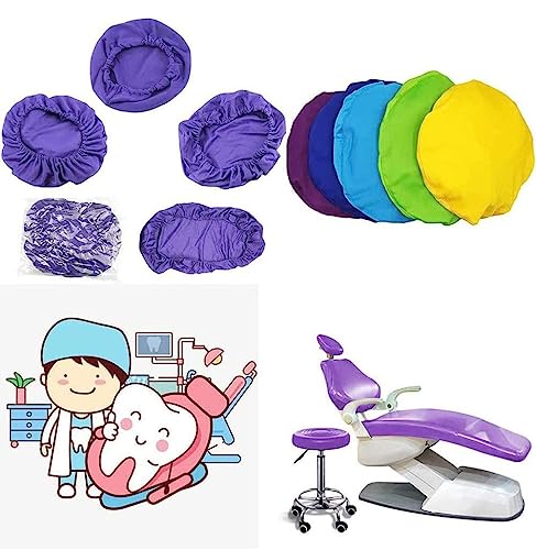 BLUEZY 4pcs / Ensemble Ensemble Fauteuil Dentaire, Housse siège Fauteuil Dentaire, Coussin d'appui-tête Dentaire Lavable, Faux Cuir Housse de siège Élastique D