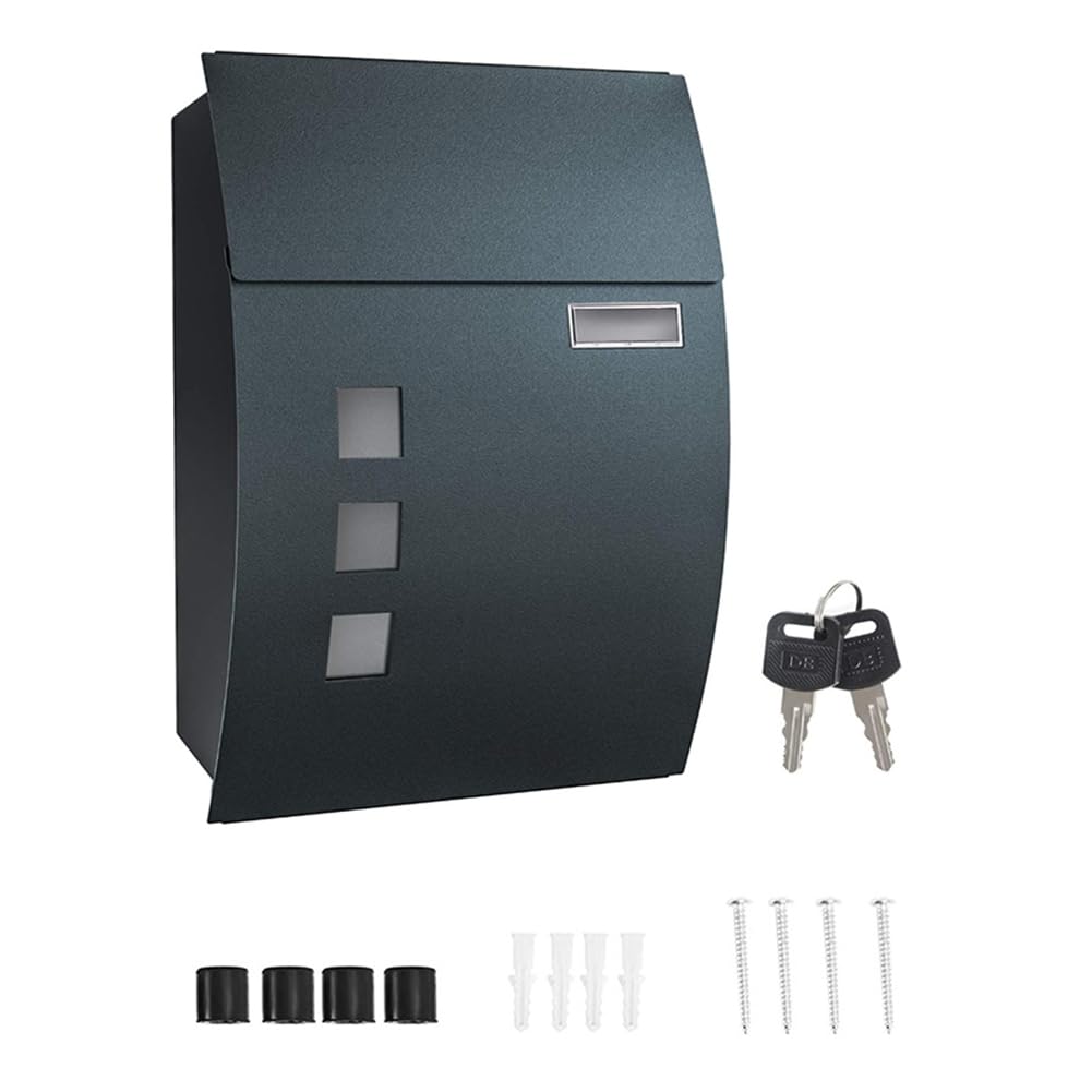 Buzón de Pared - Buzón Impermeable para Exteriores, Buzón Seguro para el Hogar, Buzón de Pared para Montaje en Pared