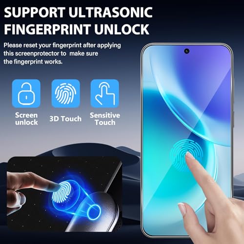 Image of PreCure 2 Pieces Screen Protector for VIVO X300 with 2 Pieces Camera Lens Protector, 0.33 mm HD 9H Ultra Resistant Tempered Glass Tempered Glass