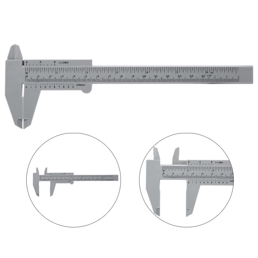 Sonew 150MM Vernier Caliper, Plastic Sliding Measuring Device for Makeup Measure Eyebrow Guide Ruler, Brow Caliper for Salon & Home Eyebrow Beauty