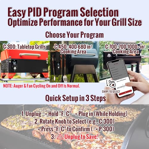 Hungrill Universal Upgraded WiFi PID Controller Kit Replacement for Pit Boss, Traeger, Z Grills, Asmoke and More | Complete Set with Smart APP Control Board, Hot Rod Igniter, RTD Probe & 2 Meat Probes by HunGrill - Image 7
