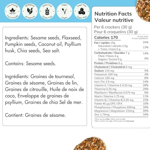 Image of The Low Carb Co High Protein Seed Crackers, Original, 4-Pack