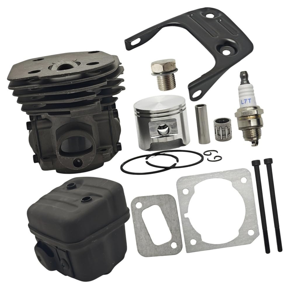 Cilindro de 45 mm y silenciador de escape con pistón para motor de motosierra 346XP
