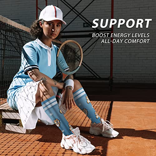 Image of fenglaoda Compression Socks for Women Men 3 Pairs Graduated Compression Support Circulation Socks for Nurses