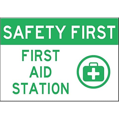 Sign Wise First Aid Station Decal, 2 Piece Cover