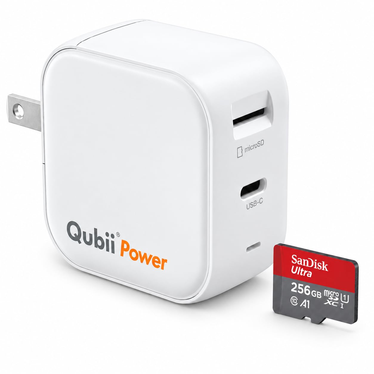 Maktar Qubii Power 自動バックアップ充電器 microSD付き Amazon.co.jp: Maktar Qubii Power (256GB microSDセット) 【充電し