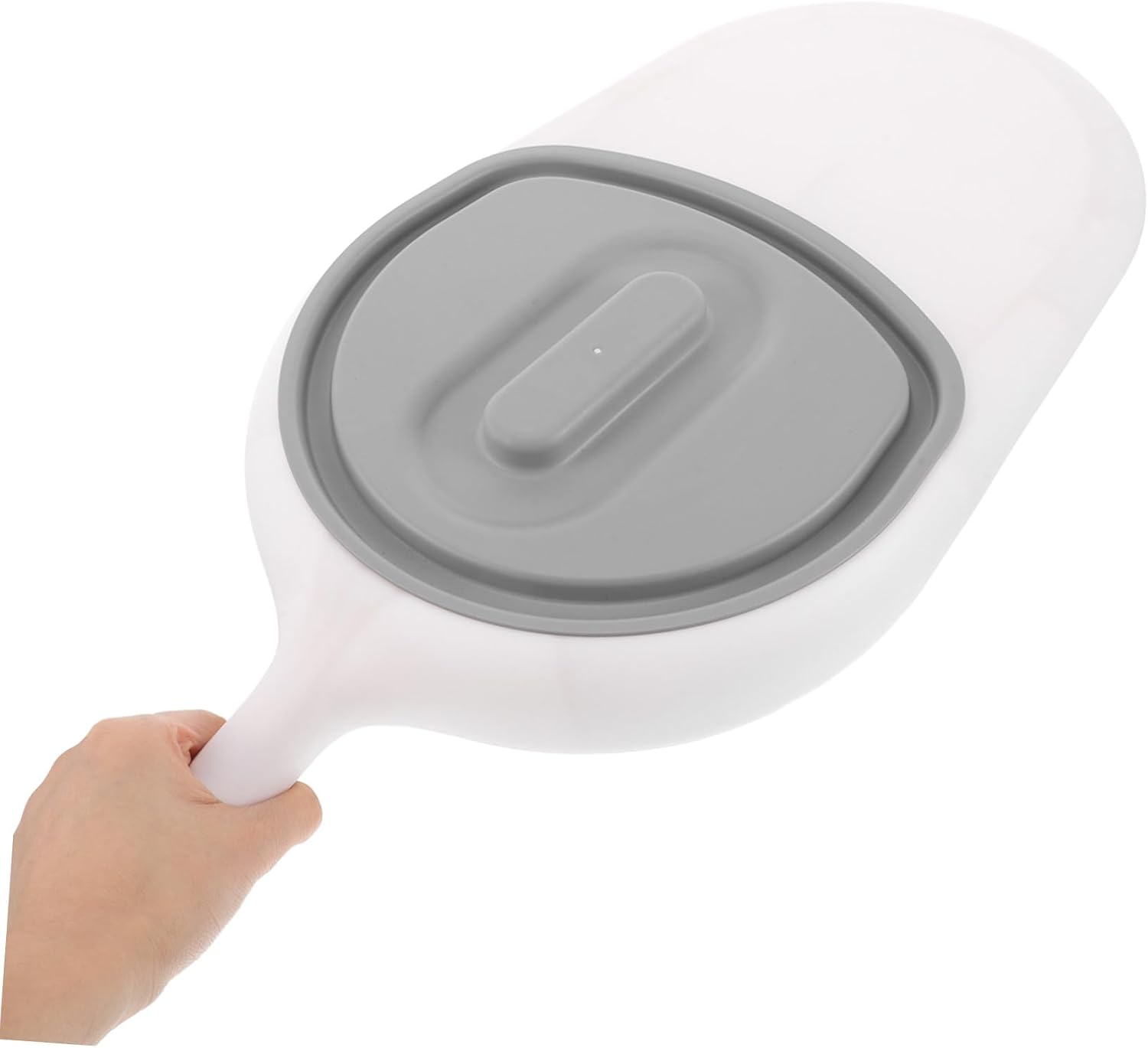 COLLBATH Long Handle Padded Bedpan for Elderly Women and Patients Plastic Urine Pot and Bowel Care Bucket Use Bedside Urinal for and Home Use