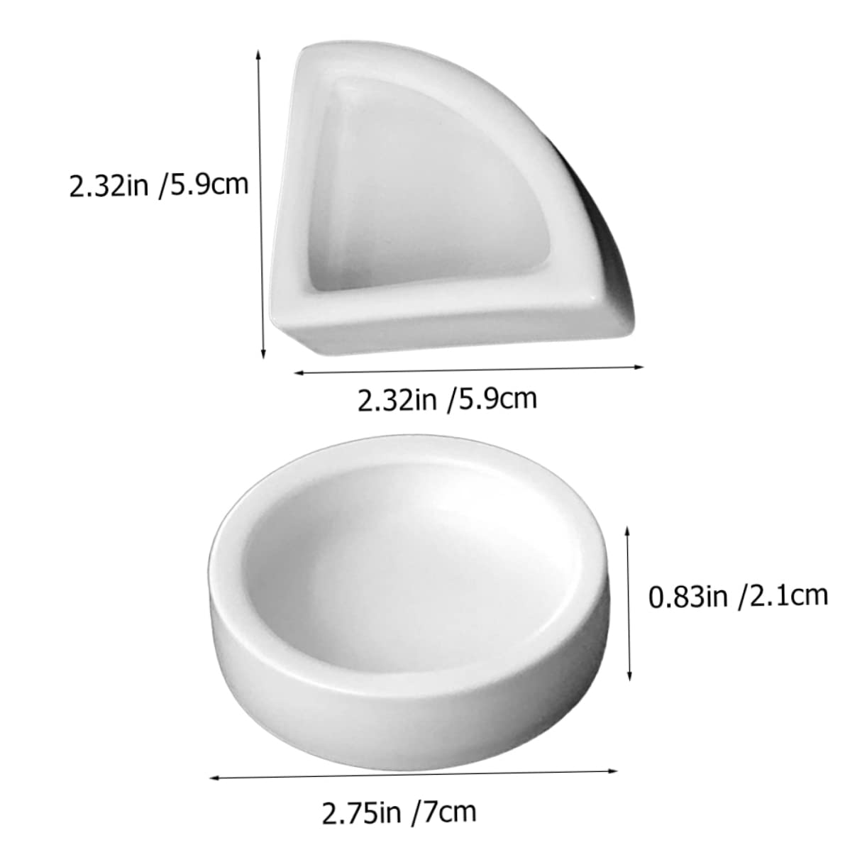 Abaodam 2pcs Ceramic Reptile Feeding Bowls Lizard Escape Water Dishes for Gecko Tortoise Reptiles Durable Food Containers for Daily Use Terrarium