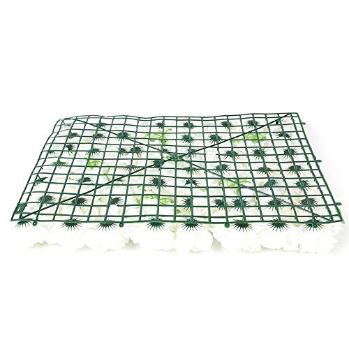 20 x Hortensia Rose Zijde Kunstbloemen Wandpaneel Bruiloft Achtergrond Bloemwand Bloemen zuil Decoratie (Wit) - Afbeelding 6