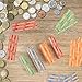 AZUREAL 250P Coin Wrappers, Flat Stripped Coin Rolls Wrappers for All Coins, Including 100P Quarter Rolls Wrappers and 50P Each of Penny, Nickel, Dime Wrappers