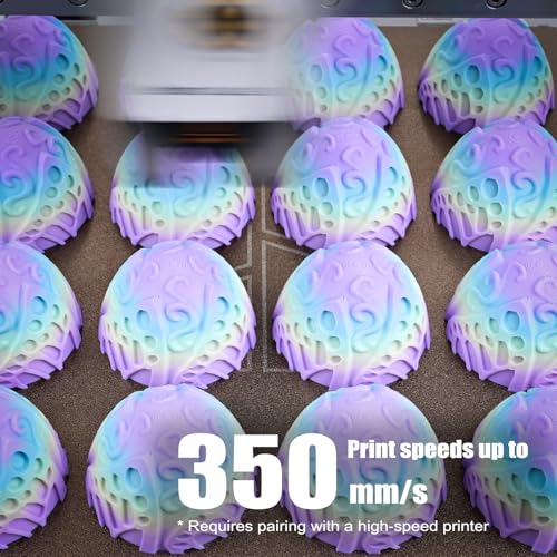 Image of OVV3D Rainbow PLA Filament 1.75mm, PLA 3D Printer Filament Multicolor Color Changing Rainbow PLA Filament with Matte Macaron Blue Green Yellow Purple, 3D Printing Filament 3D Filament, 1kg / 2.2 lbs