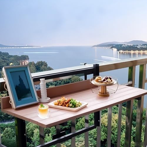 Table de balcon suspendue pliante pour gagner de l'espace sur les petits extérieurs
