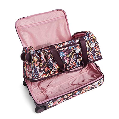 Vera Bradley Women's Duffle Luggage Lighten Up Foldable Duffel Rolling Suitcase, Indiana Blossoms, One Size