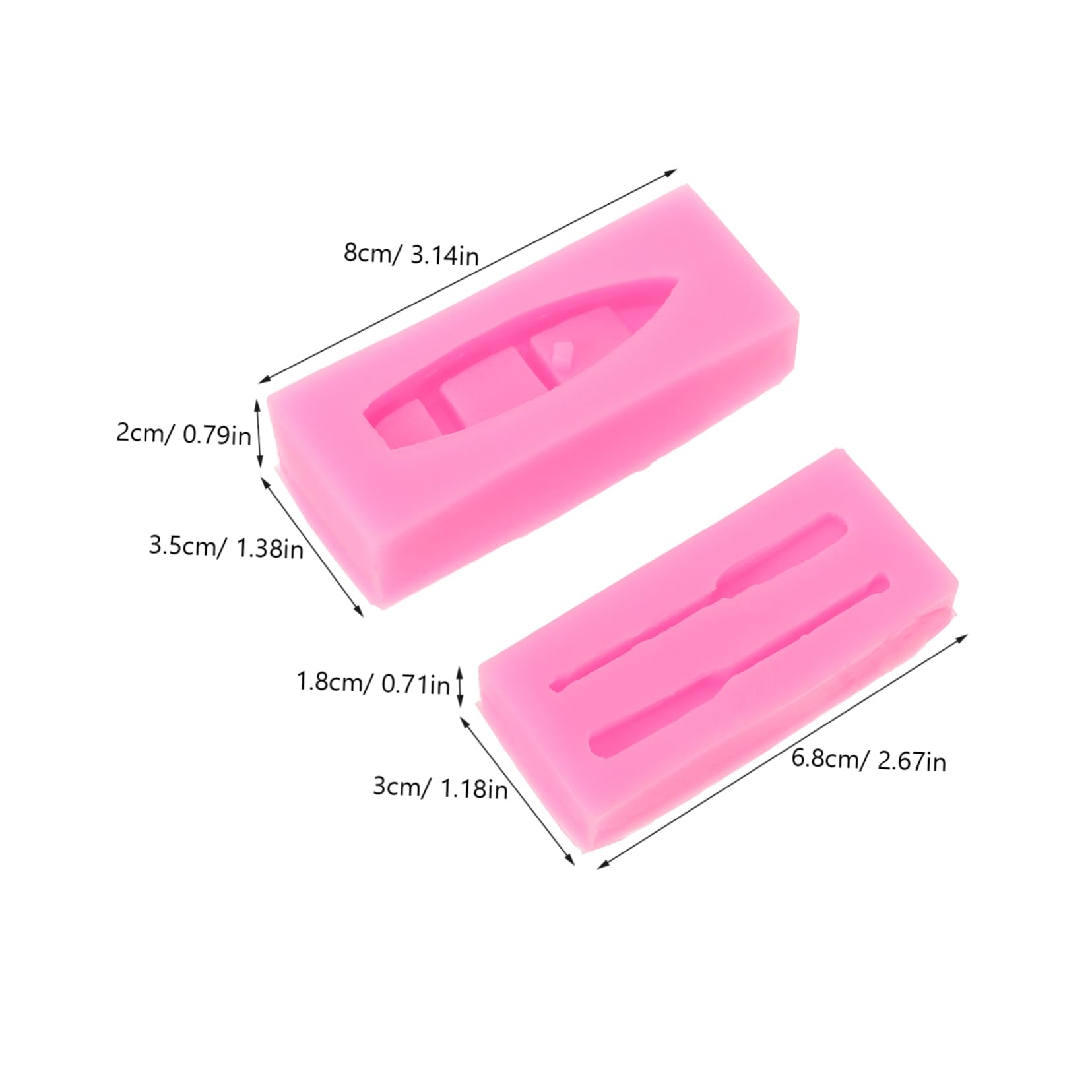 Homoyoyo 1Set Boat Paddle Mold Clay Molds for Cake Decoration Chocolate and Candy Making for Parties and Creative Crafting