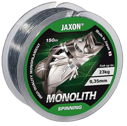 Jaxon Monolith - Sedal de Pesca (Bobina de 150 m, monofilamento 0,16-0,35 mm), 0,22mm / 11kg