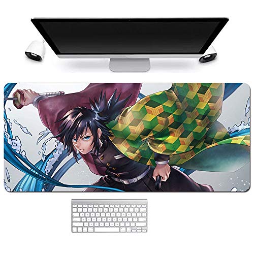 Preisvergleich Produktbild KaiWenLi Demon Slayer - Tomioka Giyuu Angriff Pose Nahaufnahme / Anime-Karikatur-Mausunterlage / Maxi-Version / Wasserdicht, Anti-Rutsch, Anti-schmutzig / E-Sport, Spiele, Büro