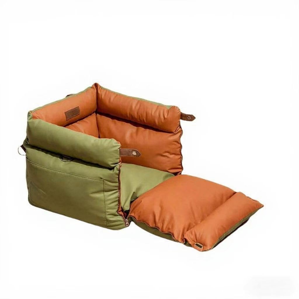 [JINWEIPRO] Dog Car Pet Safety Seat - Crash-Tested, Secure Harness & Comfortable Cushion - Suitable for Small to Medium Pets (Up to 30lbs) - Easy Installation